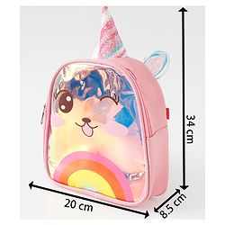Babyhug Fashion Backpacks With Unicorn Horn - Pink