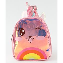 Babyhug Fashion Backpacks With Unicorn Horn - Pink