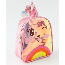 Babyhug Fashion Backpacks With Unicorn Horn - Pink