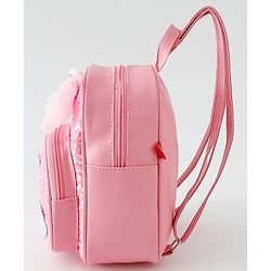 Babyhug Fashion Backpack with Hearts  & Bow Applique - Pink