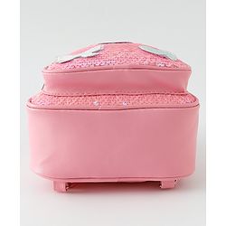 Babyhug Fashion Backpack with Hearts  & Bow Applique - Pink