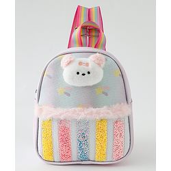 Babyhug Fashion Backpacks With Teddy Bear Applique - Multicolor