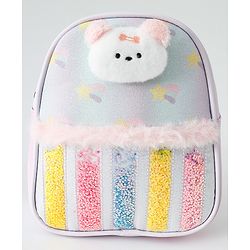 Babyhug Fashion Backpacks With Teddy Bear Applique - Multicolor