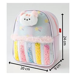 Babyhug Fashion Backpacks With Teddy Bear Applique - Multicolor