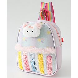 Babyhug Fashion Backpacks With Teddy Bear Applique - Multicolor
