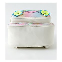 Babyhug Fashion Backpack with Hearts & Flower Applique - White