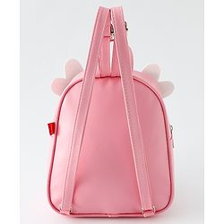 Babyhug Fashion Backpack with Hearts & Flower Applique - White