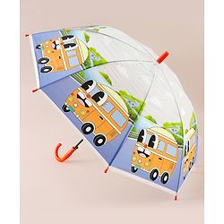 Babyhug Bus Printed Umbrella - Multicolor