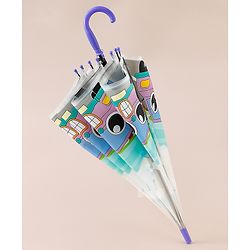 Babyhug Car Printed Umbrella - Multicolor