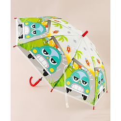 Babyhug Car Printed Umbrella - Multicolor