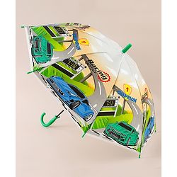 Babyhug Racing Printed Umbrella - Multicolor