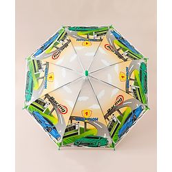 Babyhug Racing Printed Umbrella - Multicolor