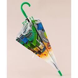 Babyhug Racing Printed Umbrella - Multicolor