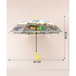 Babyhug Car Printed Umbrella - Multicolor