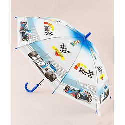 Babyhug Racing Printed Umbrella - Multicolor