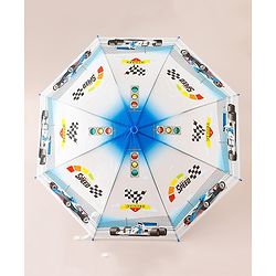 Babyhug Racing Printed Umbrella - Multicolor