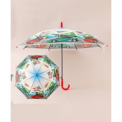 Babyhug Racing Printed Umbrella - Multicolor