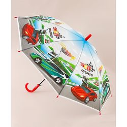 Babyhug Racing Printed Umbrella - Multicolor