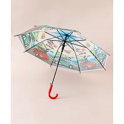 Babyhug Racing Printed Umbrella - Multicolor