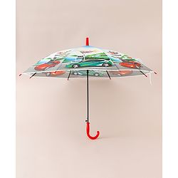 Babyhug Racing Printed Umbrella - Multicolor