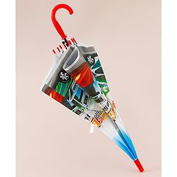 Babyhug Racing Printed Umbrella - Multicolor