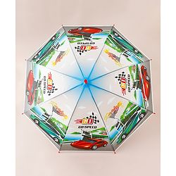 Babyhug Racing Printed Umbrella - Multicolor