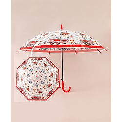 Babyhug Emergency Vehicle Printed Umbrella - Multicolor