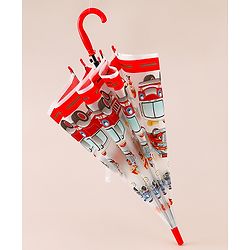 Babyhug Emergency Vehicle Printed Umbrella - Multicolor