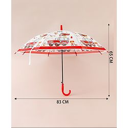 Babyhug Emergency Vehicle Printed Umbrella - Multicolor