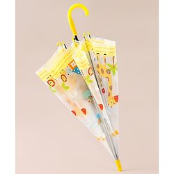 Babyhug Jungle Theme Printed Umbrella - Multicolor