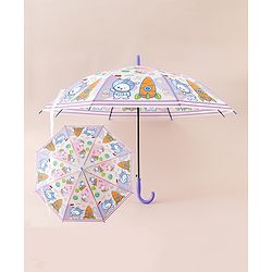 Babyhug Free Size Umbrella with Animal Print - Multicolor
