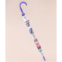 Babyhug Free Size Umbrella with Animal Print - Multicolor