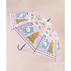 Babyhug Free Size Umbrella with Animal Print - Multicolor