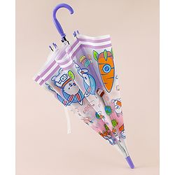 Babyhug Free Size Umbrella with Animal Print - Multicolor