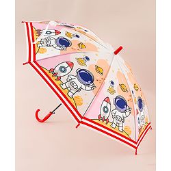 Babyhug Free Size Umbrella with Astronaut Print - Multicolor
