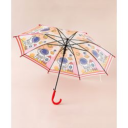 Babyhug Free Size Umbrella with Astronaut Print - Multicolor