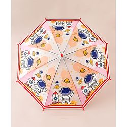 Babyhug Free Size Umbrella with Astronaut Print - Multicolor
