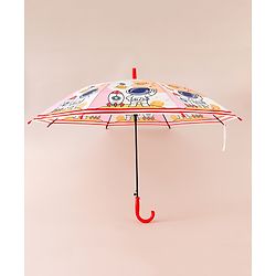 Babyhug Free Size Umbrella with Astronaut Print - Multicolor