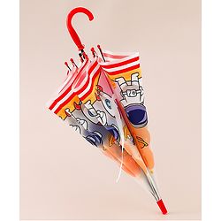Babyhug Free Size Umbrella with Astronaut Print - Multicolor