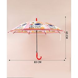 Babyhug Free Size Umbrella with Astronaut Print - Multicolor