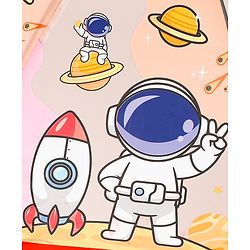 Babyhug Free Size Umbrella with Astronaut Print - Multicolor