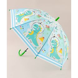 Babyhug Free Size Umbrella with Dinosaur Print - Multicolor