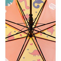 Babyhug Free Size Umbrella with Dinosaur Print - Yellow