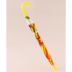 Babyhug Free Size Umbrella with Dinosaur Print - Yellow