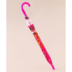 Babyhug Free Size Umbrella with Animal Print - Fuchsia