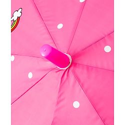 Babyhug Free Size Umbrella with Animal Print - Fuchsia