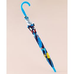 Babyhug Free Size Umbrella with Car Print - Blue
