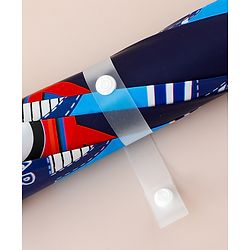 Babyhug Free Size Umbrella with Car Print - Blue