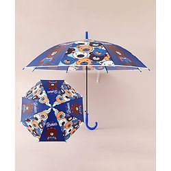 Babyhug Free Size Umbrella with Teddy Print - Multicolor