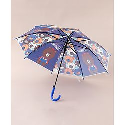 Babyhug Free Size Umbrella with Teddy Print - Multicolor